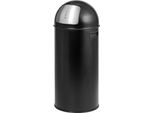 Bidone Eluno Per Rifiuti A Spinta Da 25 Litri In Lamiera D'acciaio, Bidone Retro Con Coperchio Rimovibile, Bidone Per Rifiuti, Bidone Per Rifiuti Da Cucina Con Sportello A Pressione, Nero