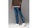 Pantaloni Da Jogging In Denim A Righe Indaco Chiaro Xxl