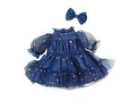 Abito In Tulle Con Stelle E Fiocco Per Lucky Doggy - Cielo Pieno Di Stelle