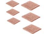 Set Di 6 Panni Di Rame Detergente Per Pentole Panno Di Rame Panno Di Rame 3 Pezzi - 15×15 Cm + 3 Pezzi - 25 X 25 Cm