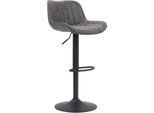 Sgabello Da Bar Inpoliuretanogrigio "Fenna"" | Gambe In Metallo | 84-105 X 48 X 49,5 Cm"
