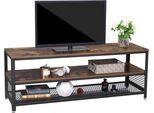 Tavolino / Mobile Tv Bill 140X40 2 Ripiani - Marrone Rustico/Nero