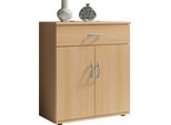 Cassettiera Viviane 60 Cm Con 2 Ante E 1 Cassetto - Faggio