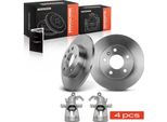 Frankberg 2X Pinza Freno+2X Dischi Freno Posteriori Per Opel Astra G T98 Zafira Meriva