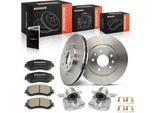 Frankberg 2X Pinza Freno+2X Dischi Freno+4X Pastiglie Freno Anteriori Per Nissan Renault Kadjar
