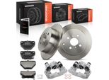 Frankberg 2X Pinza Freno+2X Dischi Freno+4X Pastiglie Freno Posteriori Per Toyota Yaris P1 1999-2005