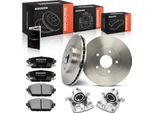 Frankberg 2X Pinza Freno+2X Dischi Freno+4X Pastiglie Freno Anteriori Per Nissan Primera Hatchback P12 Almera Tino V10