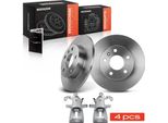 Frankberg 2X Pinza Freno+2X Dischi Freno Posteriori Per Opel Astra G T98 Zafira A
