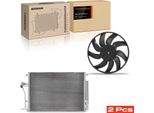 Frankberg 1X Condensatore Aria Condizionata+1X Ventola Raffreddamento Motore Per Mercedes-Benz Sprinter Crafter 30-35