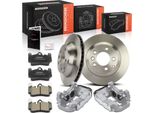 Frankberg 2X Pinza Freno+2X Dischi Freno+4X Pastiglie Freno Posteriori Per Vw Touareg Audi Q7 4LB
