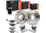 Frankberg 2X Pinza Freno+2X Dischi Freno+4X Pastiglie Freno Anteriori Per Vw Passat Audi A4 A6