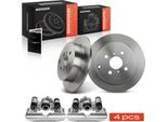 Frankberg 2X Pinza Freno+2X Dischi Freno Posteriori Per Toyota Yaris P1 1.3L 1999-2004