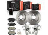 Frankberg 2X Pinza Freno+2X Dischi Freno+4X Pastiglie Freno Posteriori Per Opel Astra G Cabriolet Coupe Caravan T98