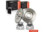 Frankberg 2X Pinza Freno+2X Dischi Freno Anteriori Per Vw Golf 5 6 Touran Eos Audi A3
