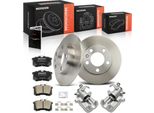 Frankberg 2X Pinza Freno+2X Dischi Freno+4X Pastiglie Freno Posteriore Per Vw Golf Iv Van 1J1 Polo Notchback 9A2 9A4 9A6 9N2