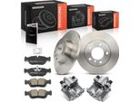Frankberg 2X Pinza Freno+2X Dischi Freno+4X Pastiglie Freno Anteriori Per Bmw Serie 3 Compact Z3 Roadster E36
