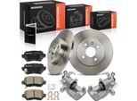 Frankberg 2X Pinza Freno+2X Dischi Freno+4X Pastiglie Freno Posteriori Per Opel Astra H Twintop A04 Combo Tour
