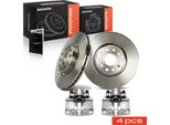 Frankberg 2X Pinza Freno+2X Dischi Freno Anteriori Per Vw Golf 5 6 Passat Skoda Audi