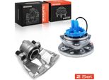 Frankberg 1X Pinza Freno + 1X Mozzo Ruota Asse Anteriore Sinistro Per Opel Astra H Caravan Gtc Zafira B 2006-2015