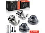 Frankberg 2X Pinza Freno + 2X Mozzo Ruota Asse Anteriore Sinistra Destra Per Vw Caddy Iii 2CB 2CJ 2KB 2KJ Golf 5