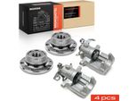 Frankberg 2X Pinza Freno + 2X Mozzo Ruota Asse Posteriore Sinistra Destra Per Audi A3 Tt Vw Golf 4 New Beetle 1997-2015