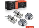 Frankberg 2X Pinza Freno + 2X Mozzo Ruota Asse Posteriore Sinistra Destra Per Audi A3 Skoda Octavia Ii Vw Beetle