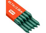 Vevor Supporto Per Rampicanti, Confezione Da 10, Aste Per Piante ⌀20X2380 Mm, Aste Per Pomodori In Metallo Plastificato, Supporto Per Piante Con Estremità Appuntita E Manopole Antiscivolo Per La Coltivazione Di Piante Rampicanti E Ortaggi