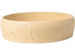Vivanno Vaso Da Fiori In Fibra Di Vetro Eryna Vaso, Rilievo Arbanerelief Scanalato - 30X8 Cm