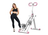 Aiorber Stair Stepper Con Resistenza Regolabile, Macchina Per Esercizi Domestici Con Display E Design Pieghevole - Rosa