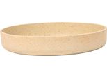 Vivanno Vaso Da Fiori In Fibra Di Vetro Oryven, Color Crema Opaco Con Motivo - 30X5 Cm