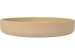 Vivanno Vaso Da Fiori In Fibra Di Vetro Oryven, Crema Arba Opaca Con Motivo - 34X5,50 Cm