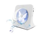 Lettore Cd Da Tavolo E Da Parete Zelurxx Con Bluetooth, Radio Fm, Usb/Aux E Jack Per Cuffie, Telecomando E Timer, Bianco