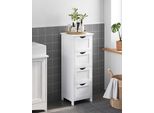 Mobile Da Bagno Vasagle, Mobile Da Bagno, Mobile Laterale Con 4 Cassetti, 30 X 30 X 82 Cm, Per Bagno, Soggiorno, Sala Da Pranzo, Cucina, Moderno