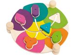 Selecta 62044 Animali Spingi-Forma, Giocattolo In Legno Per La Motricità, 19 Cm, Colorato