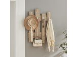 Appendiabiti Da Parete 'Raseborg' Con 16 Ganci 60 X 80 Cm Effetto Rovere
