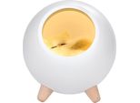 Techkidz, Luce Notturna Modello Sleepy Cat, Bianco