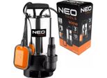 Neo Tools Pompa Sommergibile Per Acque Reflue In Acciaio Inox (Portata 17.000L/H, Prevalenza 9M, 900W, Granulometria 25Mm) Pompa Sommergibile Per Acque Reflue