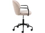 Sedia Da Ufficio Patricia Bouclé Beige.