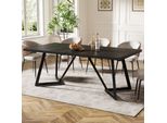 Tavolo Da Pranzo Tribesigns Per 6-8 Persone, Grande Tavolo Da Pranzo Moderno Con Struttura In Metallo, 180*80 Cm Tavolo Da Pranzo Per La Sala Da Pranzo, Nero