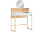Comodino Vayen 85Cm, 1 Cassetto - Decoro Rovere Chiaro/Bianco