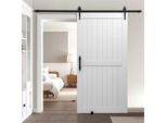 Porta Scorrevole Stile Fienile Con Kit Di Ferramenta 1067X2134 Mm - Sistema Di Porte Scorrevoli Per Casa E Ufficio