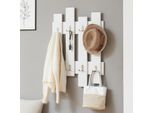 Appendiabiti Da Parete 'Raseborg' Con 16 Ganci 60 X 80 Cm Bianco