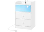 Comodino - Cassettiera Da Letto - 40 X 64 X 35 Cm - E1 Mdf - Con Cassetto - Portata 20 Kg - 1 Pezzo - Bianco