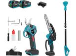 Motosega Elettrica, Lama Da 8 Pollici, Motore Brushless, Set Di Batterie 2X