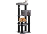 Albero Per Gatti, Design A Più Livelli, Struttura Robusta, AMT0110BK-XL, Xl-A