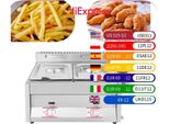 Friggitrice, Capacità 6 Litri, 2 Vasche, Intervallo Di Temperatura 50-380°C, Materiale Acciaio Inox, Design Da Tavolo