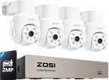 Sistema Di Telecamere Di Sicurezza, Funzione Pan E Tilt A 360°, Risoluzione 5MP, 500GB 2MP 4 Telecamere