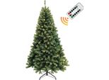 Albero Di Natale, Preilluminato Con 250 Luci Led, 2,10 M Aspetto Naturale, Verde-A, 210 Cm