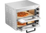 Forno Elettrico Per Pizza, Acciaio Inox Alimentare, Adatto Per Pizze Fino A 14 Pollici, Temperatura Regolabile Da 50°C A 350°C, Timer Fino A 120 Minuti,