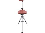Bastone Con Seduta Per Anziani - Bastone Pieghevole Con Seduta - Lega Di Alluminio - Portata 120 Kg - Altezza Seduta 50 Cm - Seduta 23×21 Cm - Rosso